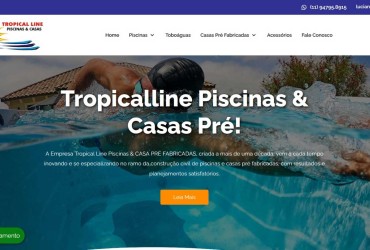 Novo projeto  Web Chegando! Tropical Line Piscinas