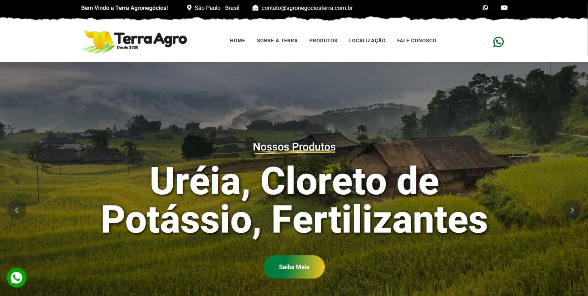  Novo projeto web no ar! Terra Agronegócios 