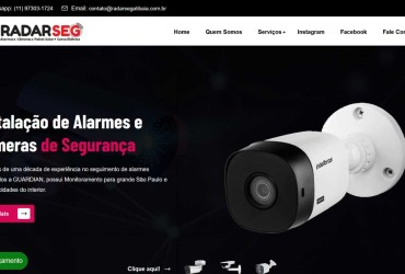 Novo projeto  Web Chegando! Radarseg Alarmes e Cameras de Segurança