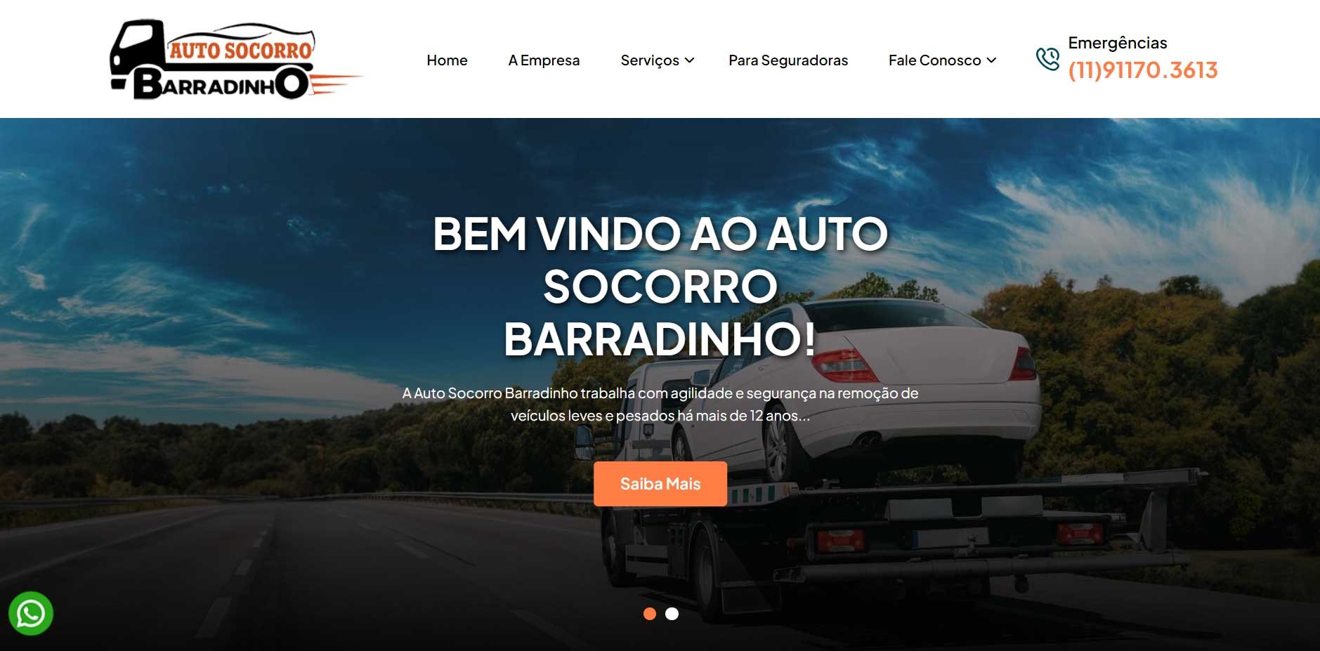 Novo Projeto Web no ar! Auto Socorro Barradinho