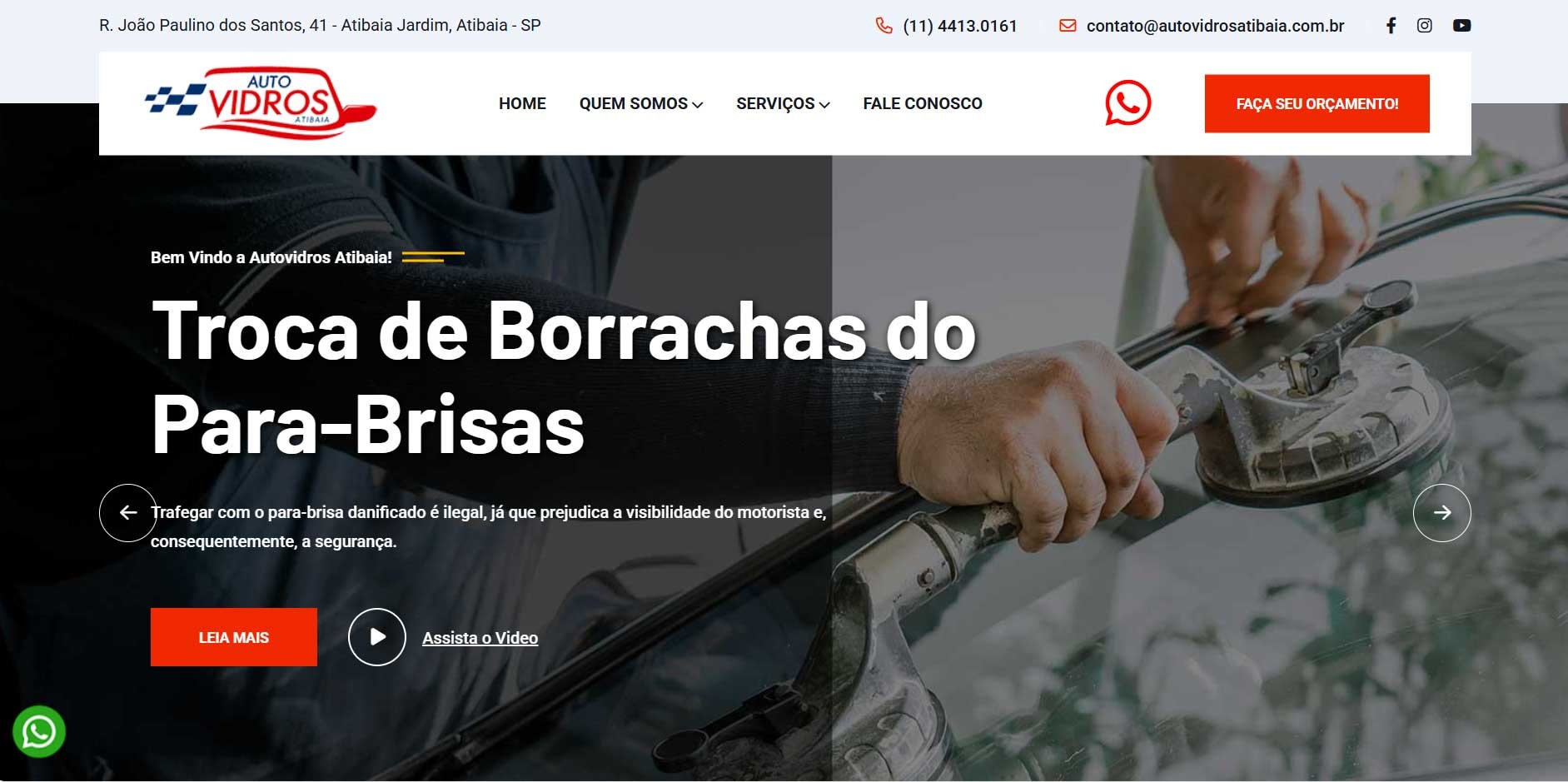 Novo Projeto no ar!  Autovidros Atibaia