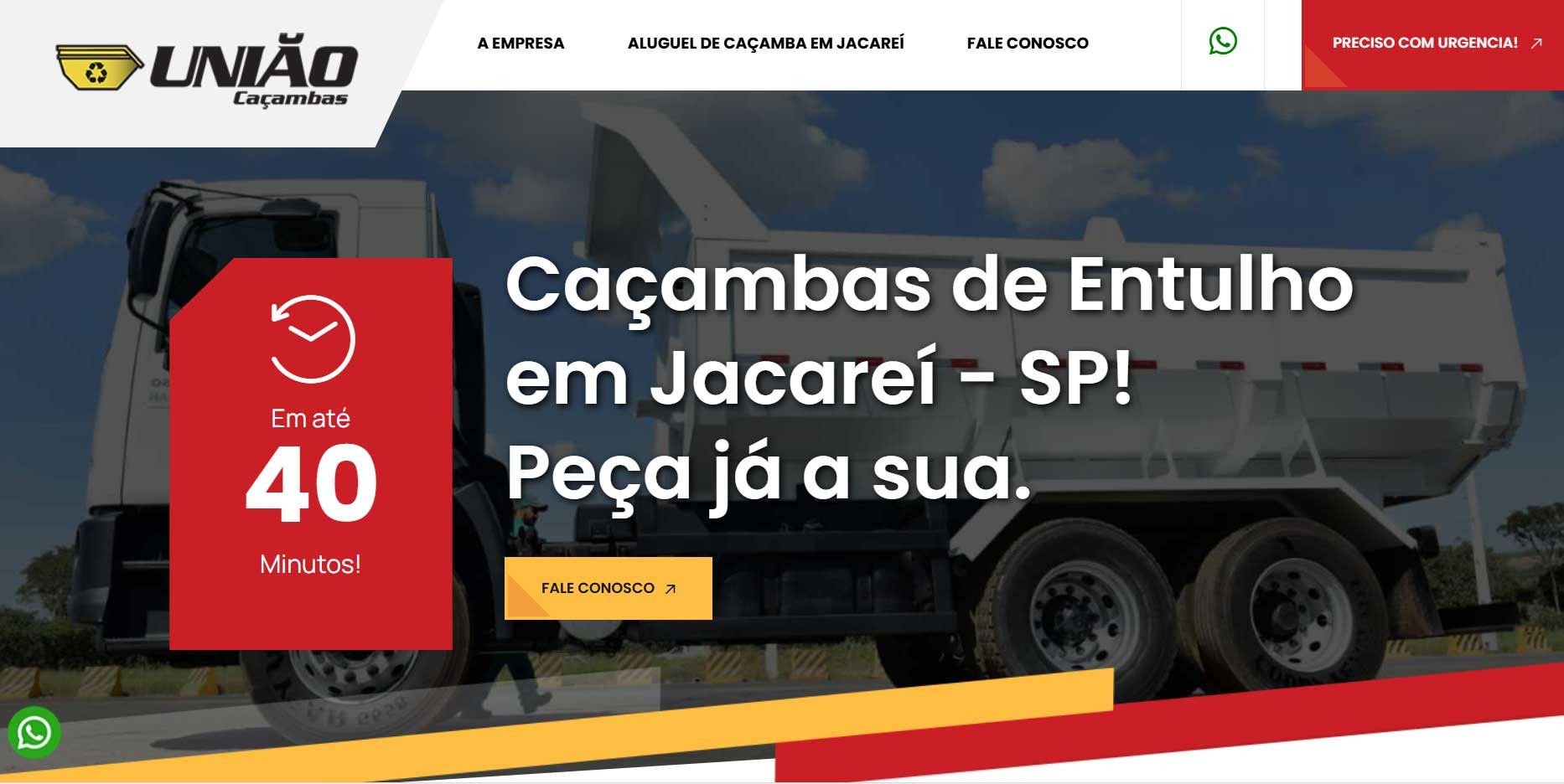 Novo Projeto no ar! União Caçambas Jacareí