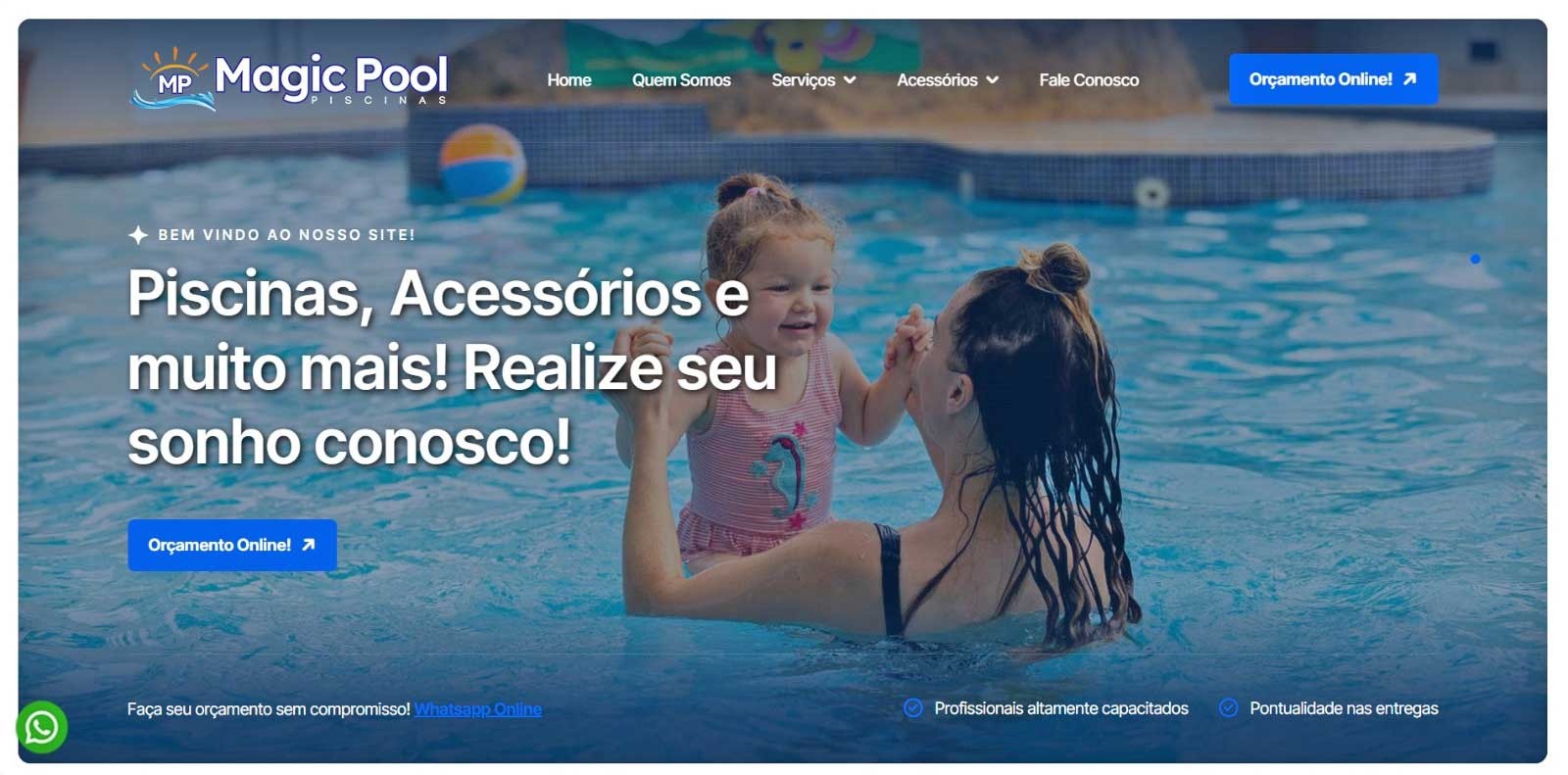 Novo Projeto Web Chegando! Magic Pool Piscinas