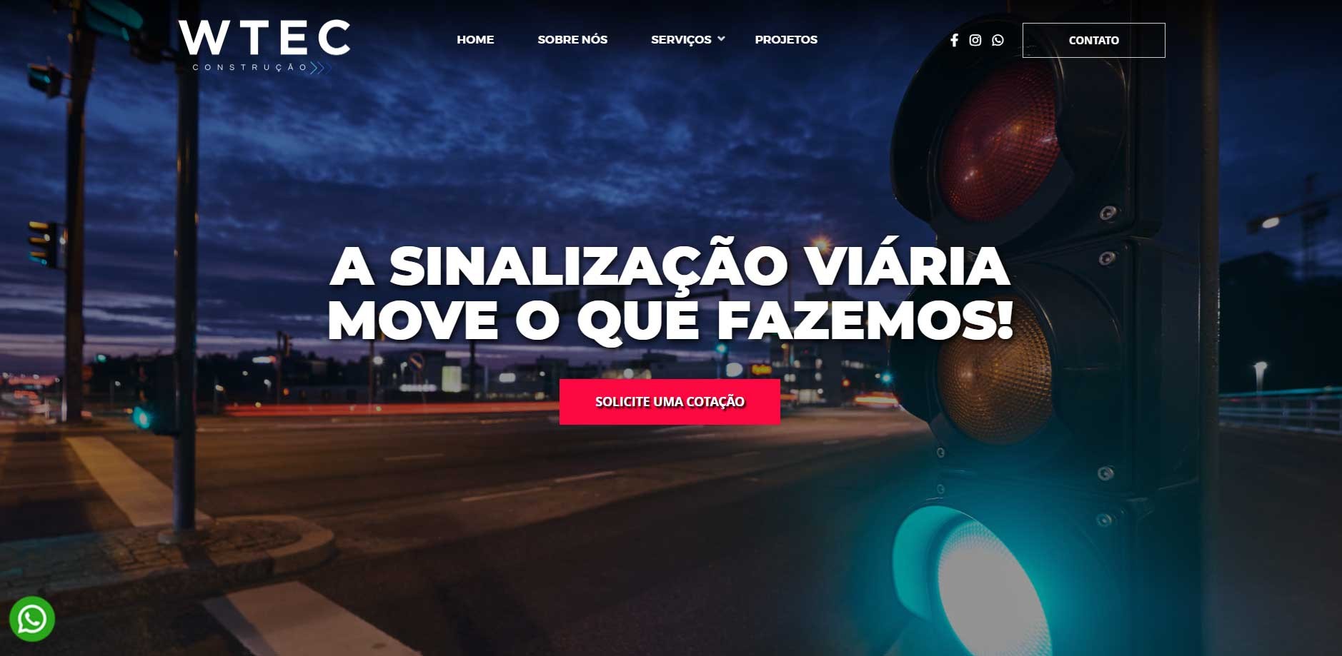 Novo Projeto Web Chegando! WTec Construção