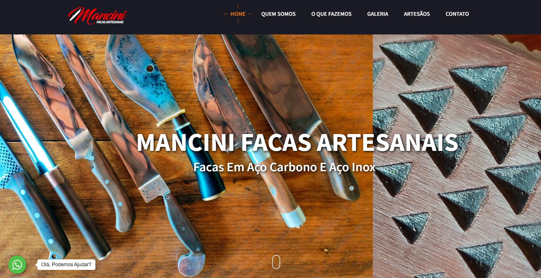  Novo Projeto Web no Ar! Mancini Facas Artesanais