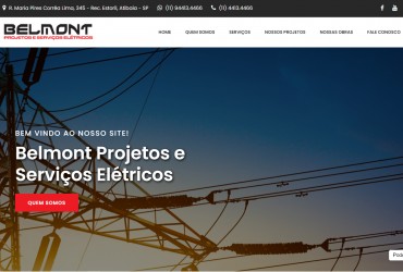 Novo Projeto Web Chegando! Belmont Projetos e Serviços Elétricos