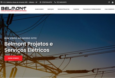 Novo Projeto Web no Ar! Belmont Projetos e Serviços Elétricos