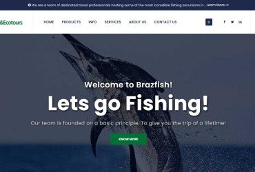 Novo projeto Web Internacional no Ar! Brazfish Eco Tours