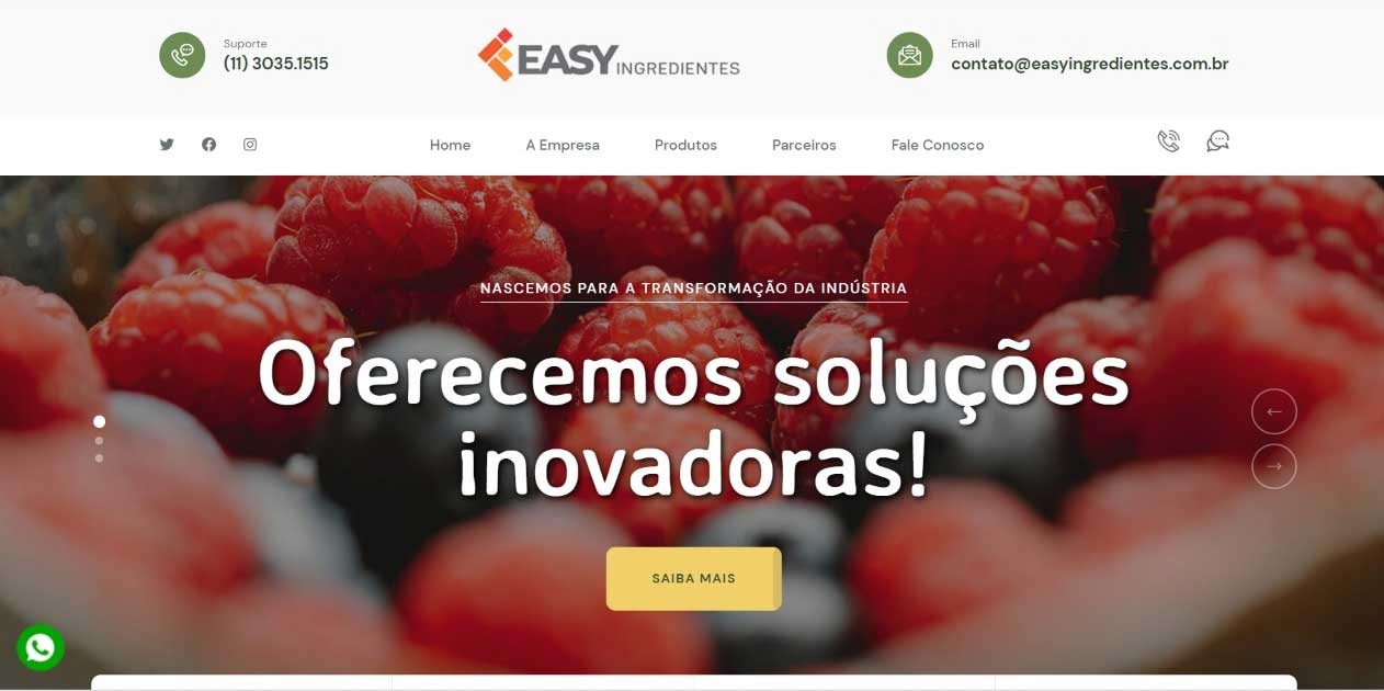  Novo projeto Web no Ar! Easy Ingredientes