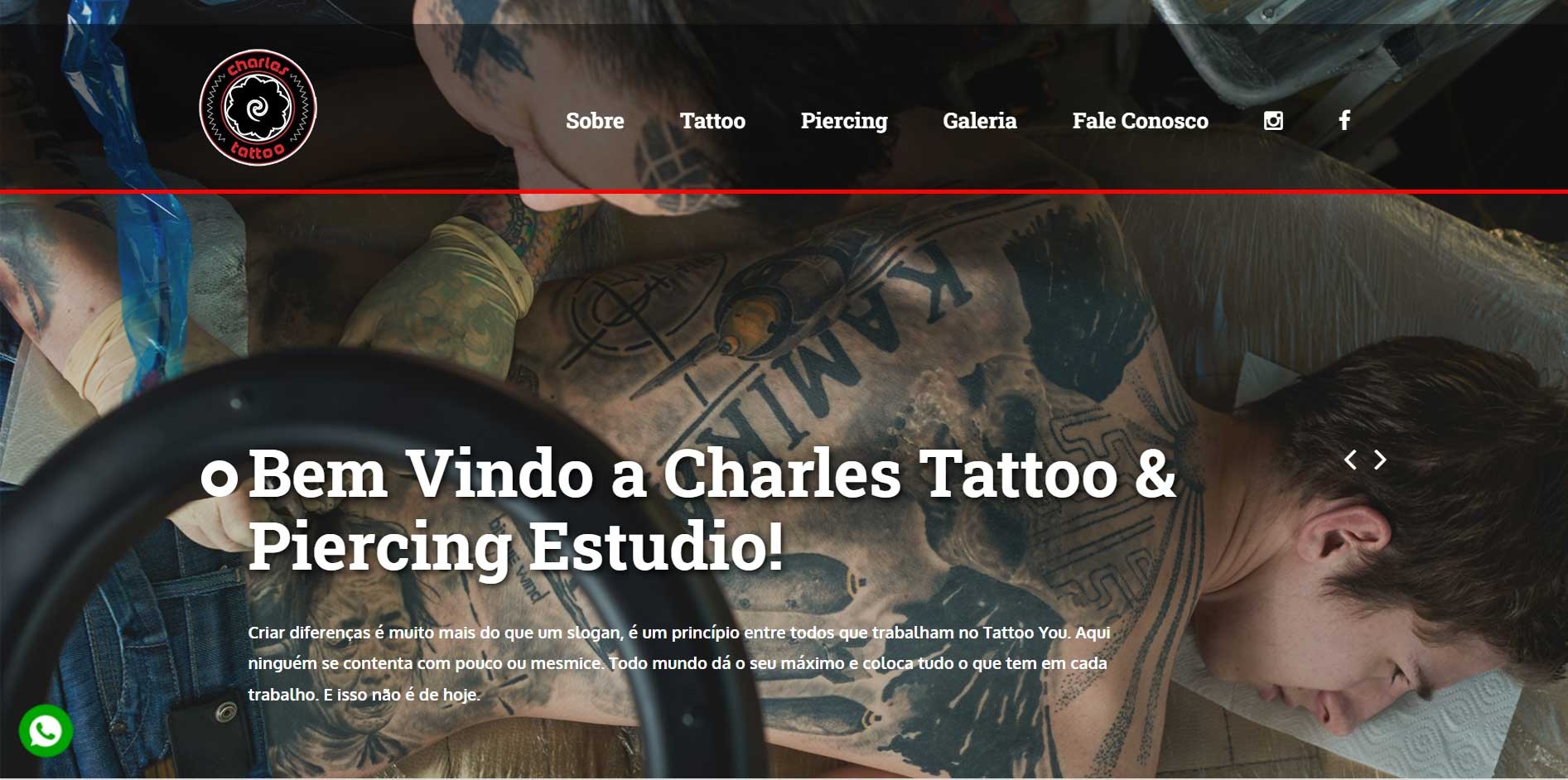  Novo Projeto Web Chegando! Charles Tattoo Studio