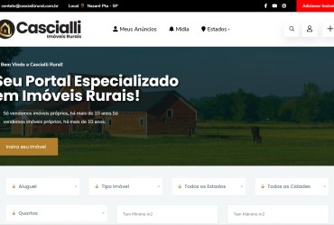 Novo projeto - Portal com CMS customizado Chegando! Cascialli Rural